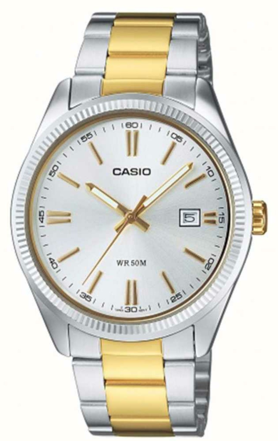 Women'S Casio | Casio Analogue Quartz Stainless Steel Silver Dial / Two-Tone Bracelet