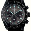 Men'S Seiko | Seiko Prospex Black Series 'Night Vision' Solar Speedtimer Chronograph