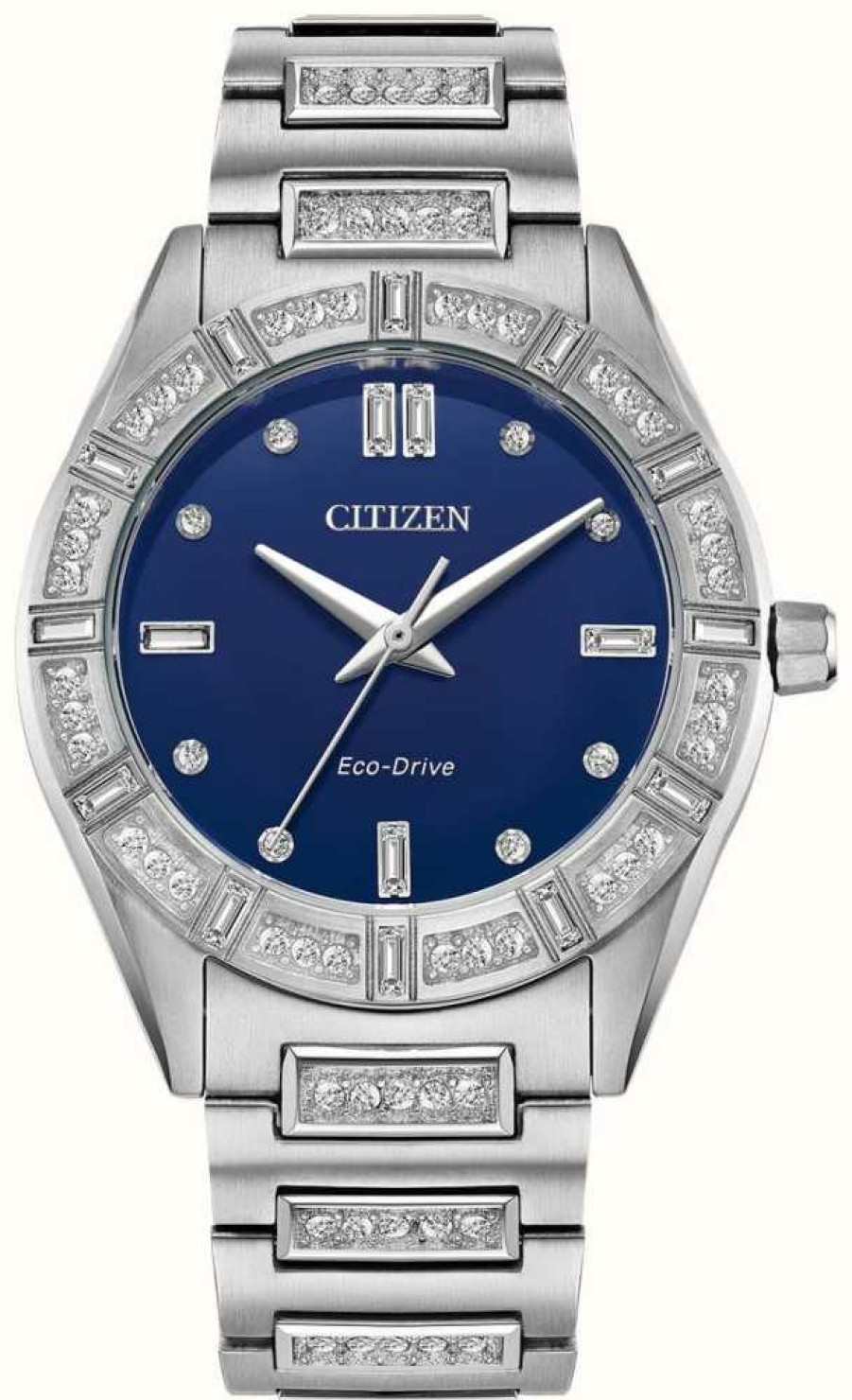 Women'S Citizen | Citizen Ladies Crystals Watch Blue 34Mm Case