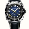 Men'S Duckworth Prestex | Duckworth Prestex Rivington Gmt (42Mm) Blue Dial / Blue Leather Strap