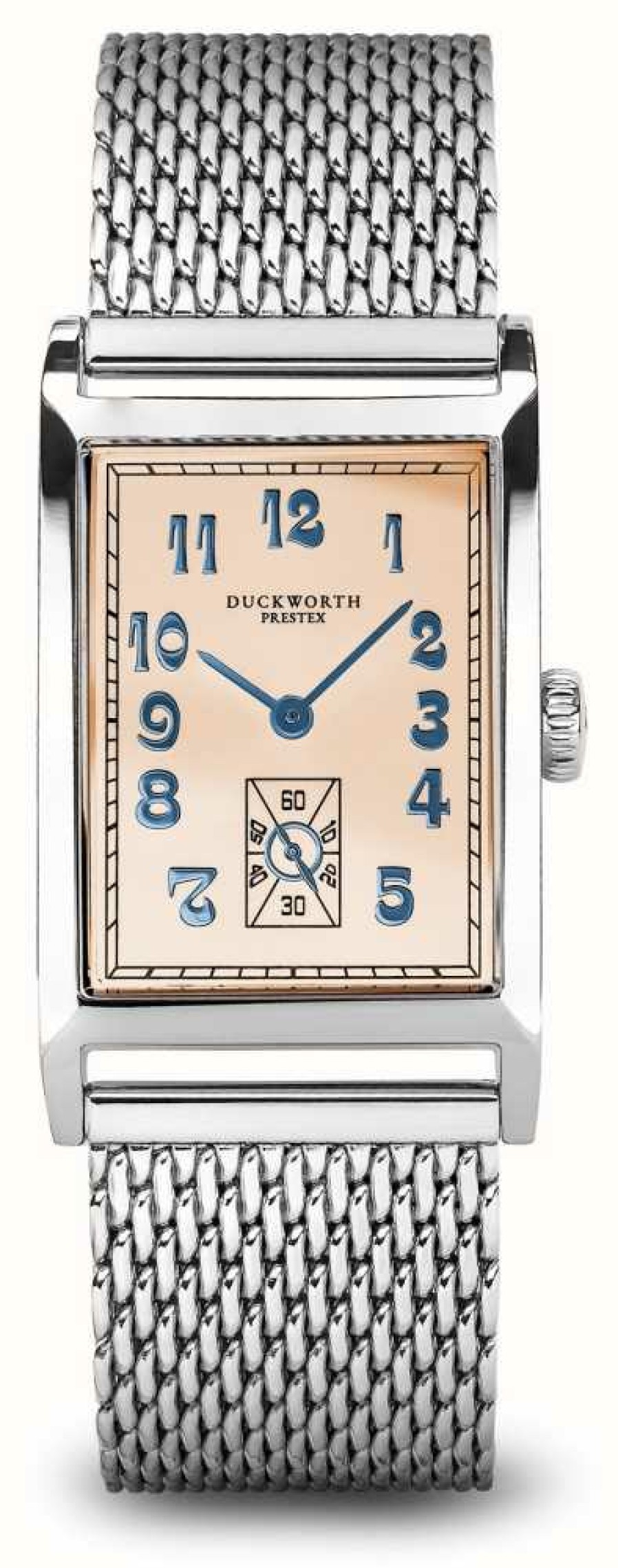 Women'S Duckworth Prestex | Duckworth Prestex Centenary (24Mm) Salmon Pink Dial / Steel Mesh Bracelet