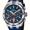 Men'S Festina | Festina Men'S Chrono Bike 2024 (44.5Mm) Blue Dial / Blue Rubber Strap