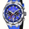 Men'S Festina | Festina Men'S Chrono Bike 2024 (44.5Mm) Blue Dial / Blue Rubber Strap