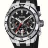 Men'S Festina | Festina Men'S Chrono Bike 2024 (44.5Mm) Black Dial / Black Rubber Strap