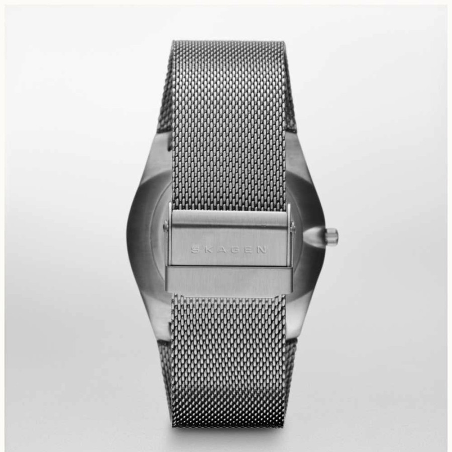 Men'S Skagen | Skagen Men'S Melbye Steel Mesh And Titanium Case Multifunction