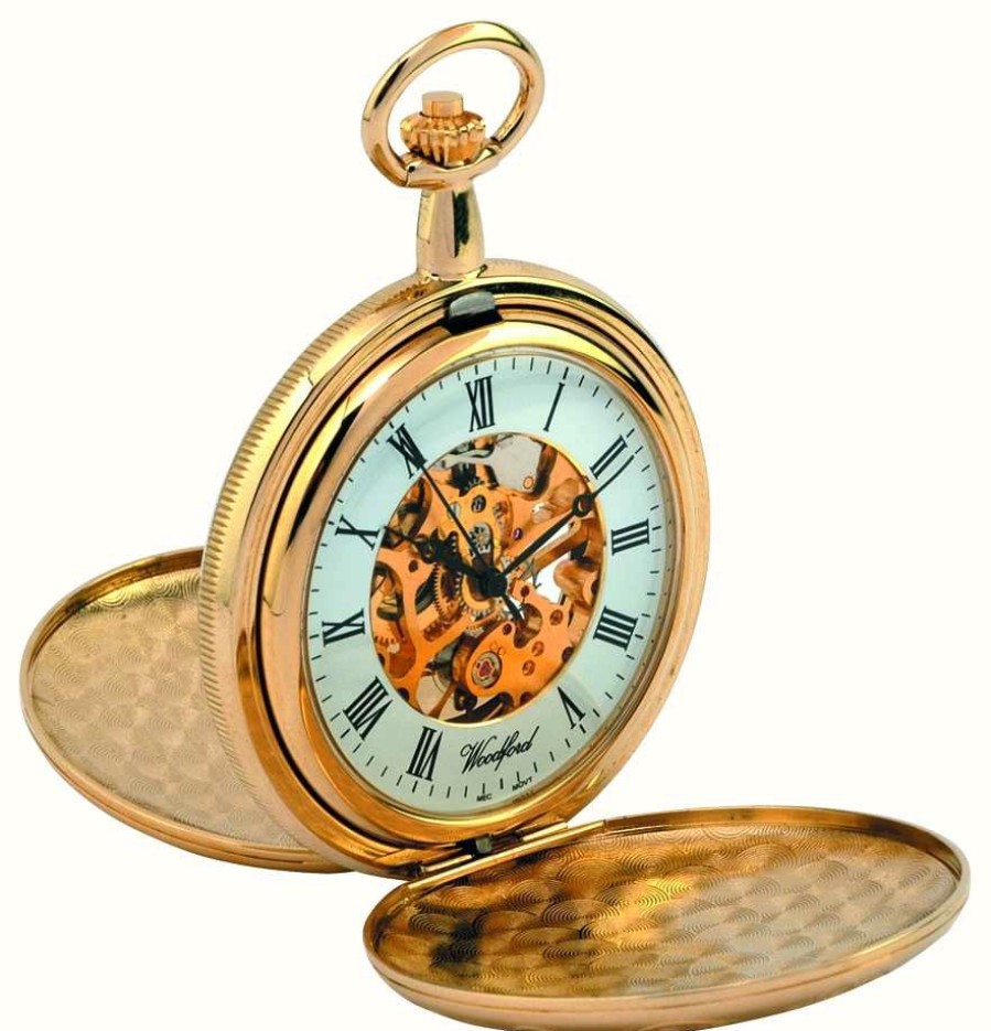 Men'S Woodford | Woodford Full Hunter Dual Cover Pocket Watch