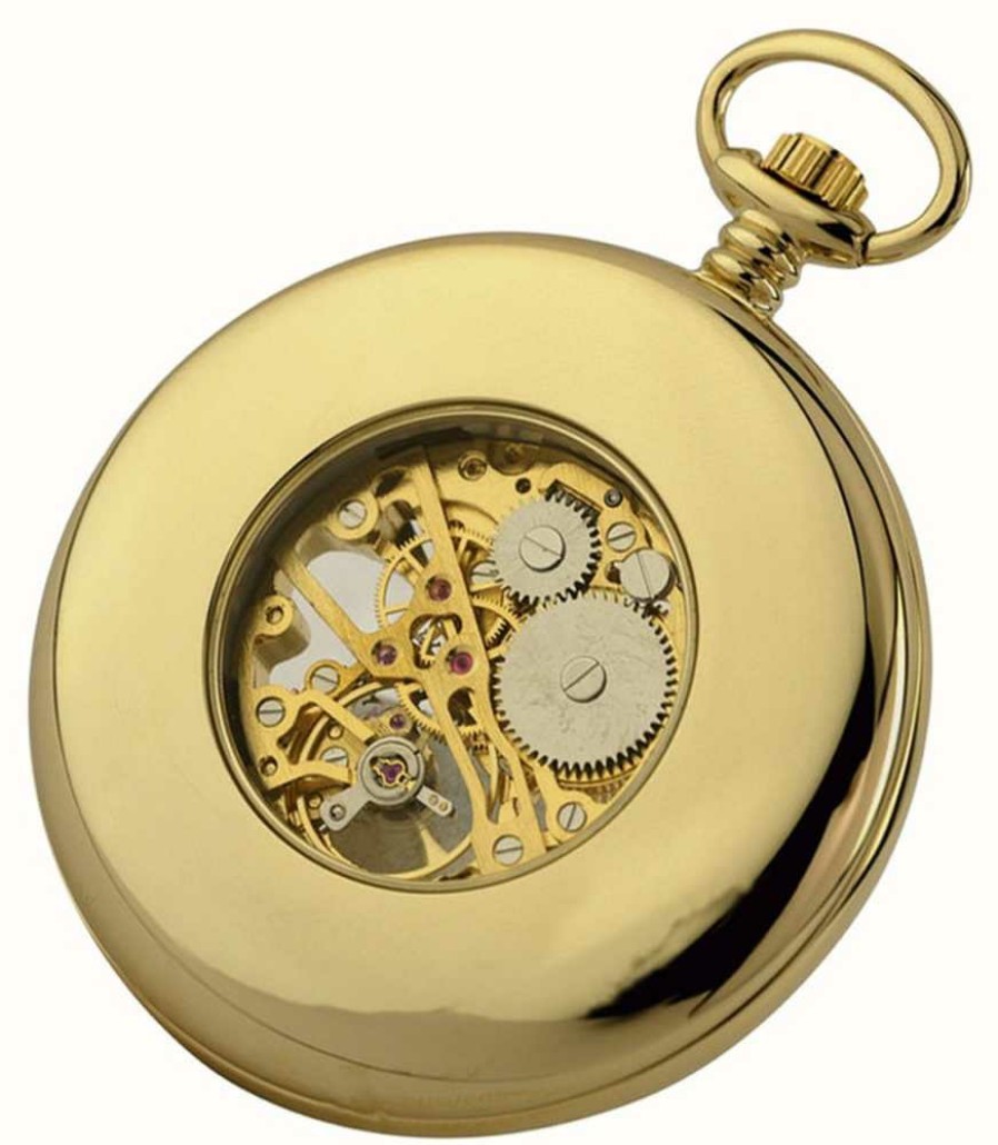 Men'S Woodford | Woodford | Open Face | Gold Plated | Skeleton | Pocket Watch