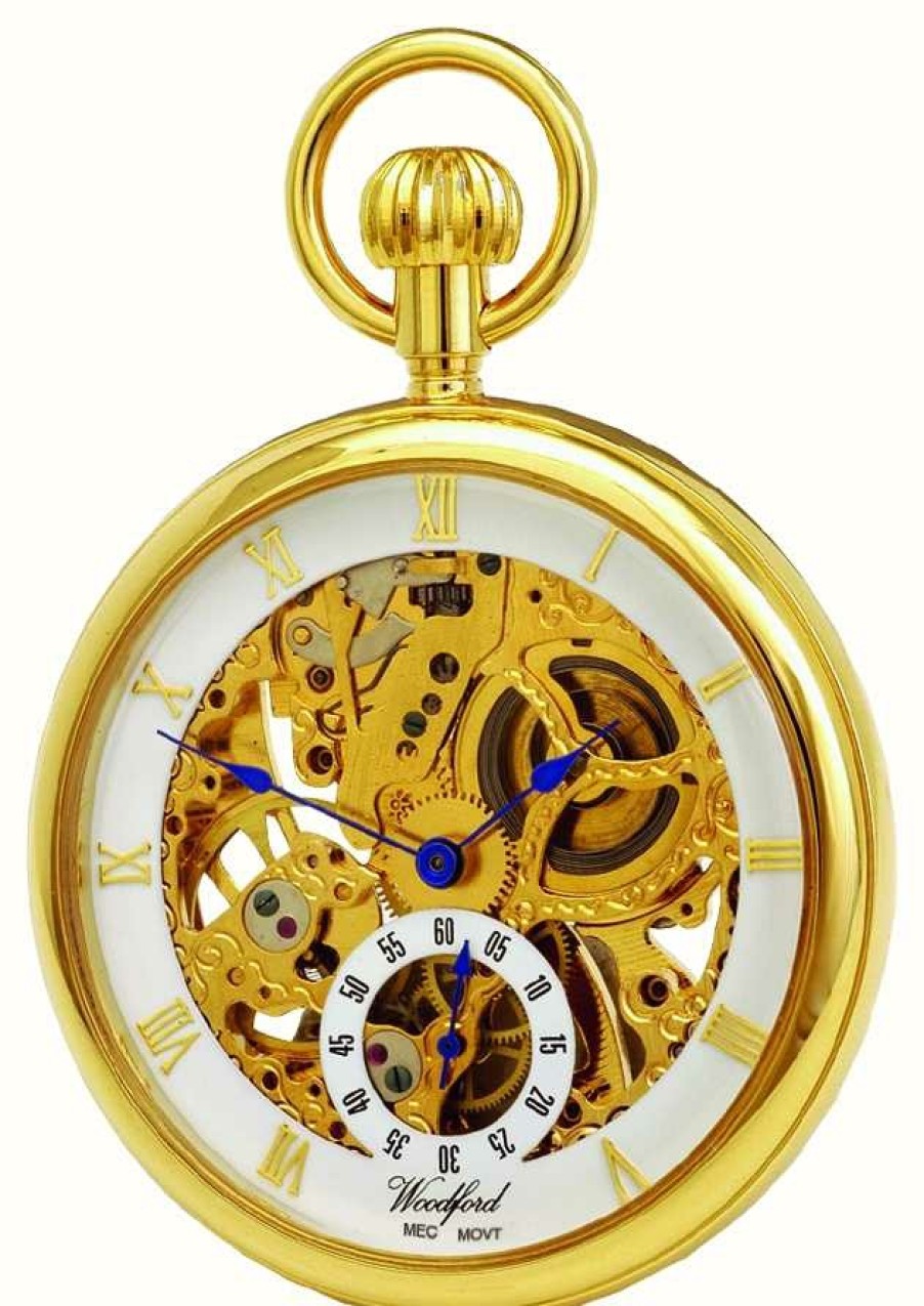 Men'S Woodford | Woodford Open Face Mechanical Pocket Watch