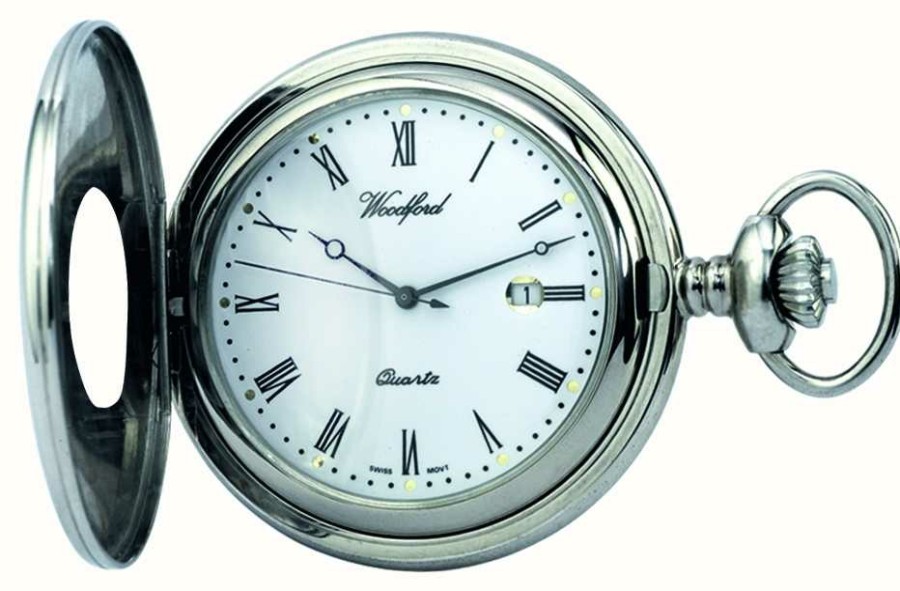 Men'S Woodford | Woodford Half Hunter Quartz Pocket Watch