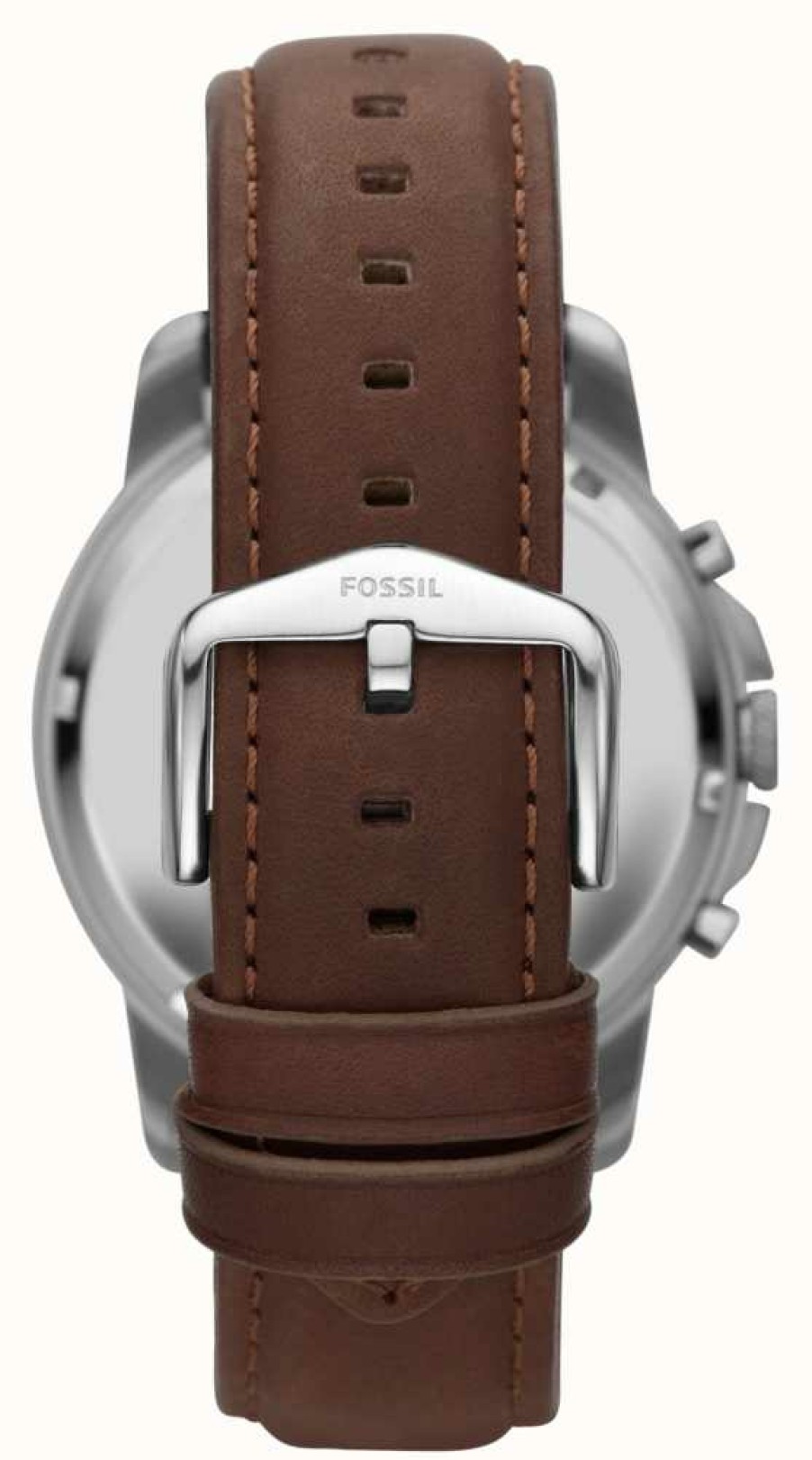 Men'S Fossil | Fossil Men'S Grant | Black Chronograph Dial | Brown Leather Strap