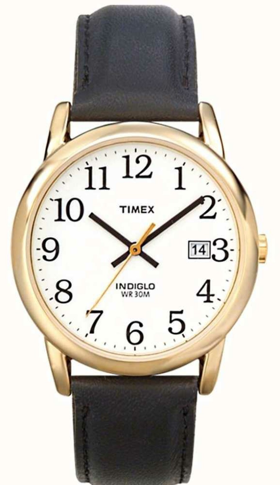 Men'S Timex | Timex Men'S White Black Easy Reader Watch