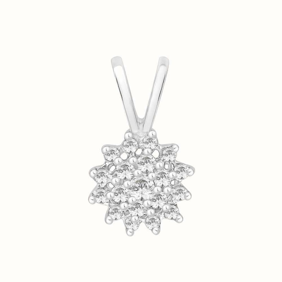 Jewelry Perfection Crystals | Perfection Crystals Classic Round Cluster Pendant (0.25Ct)