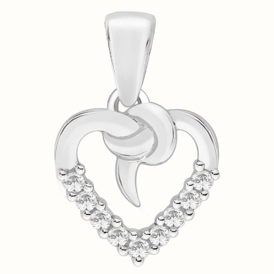 Jewelry Perfection Crystals | Perfection Crystals Fancy Heart Pendant (0.15Ct)