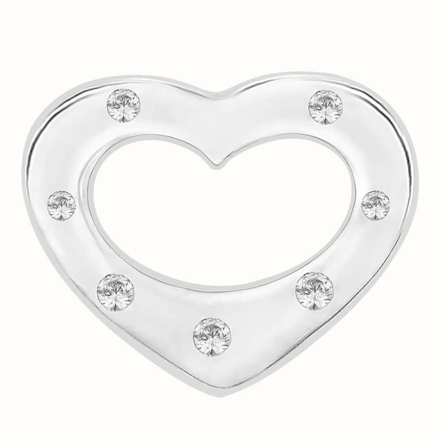 Jewelry Perfection Crystals | Perfection Crystals Seven Stone Heart Pendant (0.05Ct)