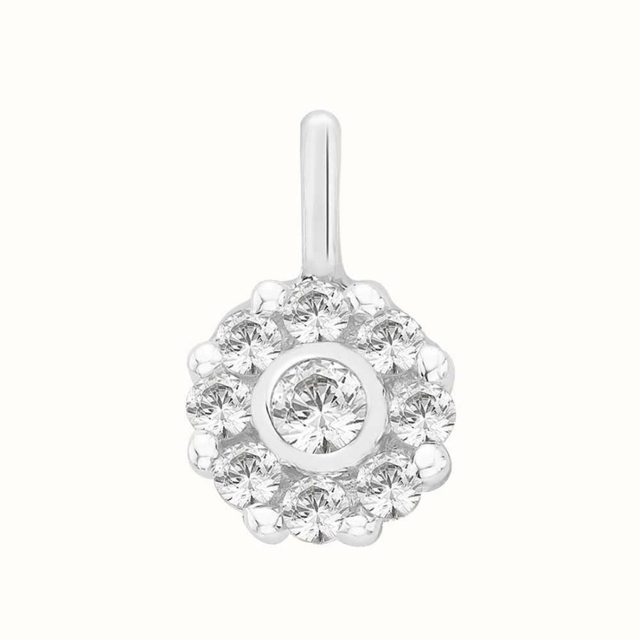 Jewelry Perfection Crystals | Perfection Crystals Nine Stone Cluster Pendant (0.30Ct)