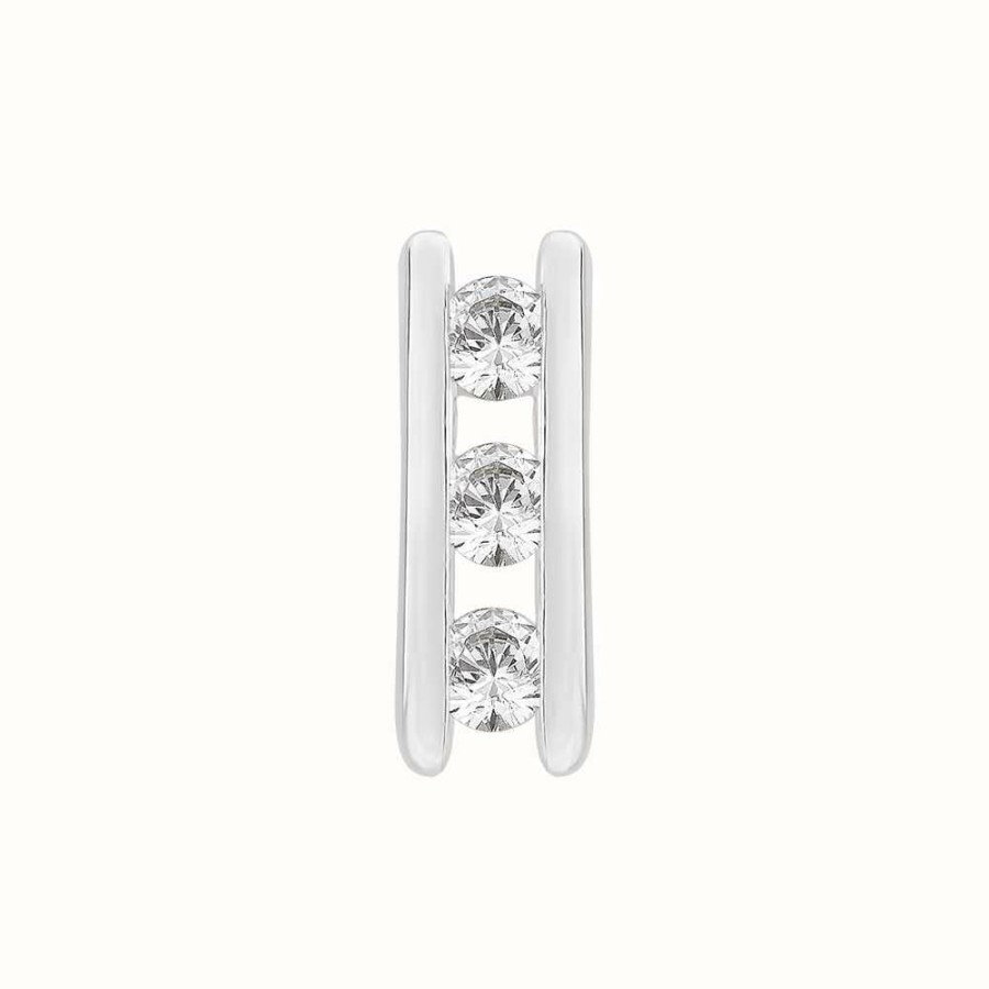 Jewelry Perfection Crystals | Perfection Crystals Channel Set Trilogy Pendant (0.25Ct)