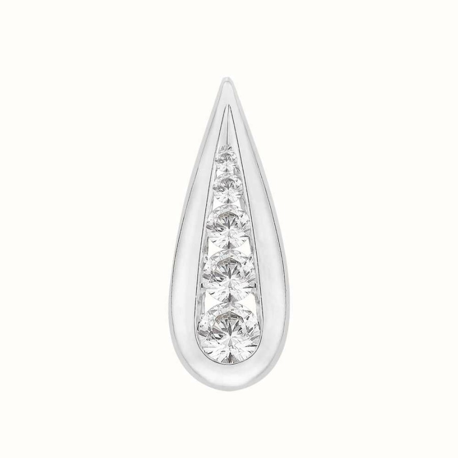 Jewelry Perfection Crystals | Perfection Crystals Channel Set Graduating Drop Pendant (0.45Ct)