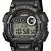 Men'S Casio | Casio Men'S Black Resin Strap Vibration Alarm Watch