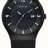 Men'S Bering | Bering Men'S Solar Power, Black Ip Steel Watch