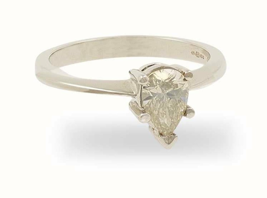 Jewelry James Moore | James Moore 18K White Gold 0.49 Ct Diamond Ring