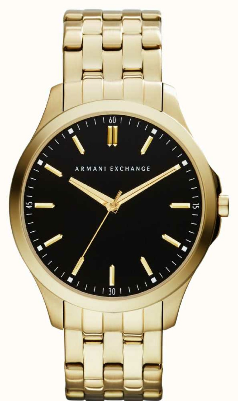 Men'S Armani Exchange | Armani Exchange Men'S | Black Dial | Gold Tone Stainless Steel Bracelet