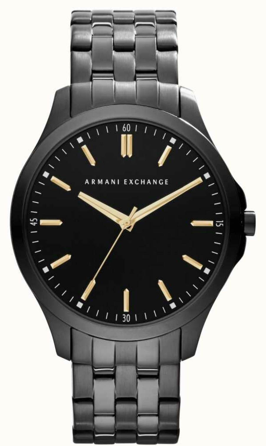 Men'S Armani Exchange | Armani Exchange Men'S | Black Dial | Dark Grey Stainless Steel Bracelet