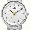 Women'S Braun | Braun Women'S Watch | Stainless Steel Mesh Strap | White Dial