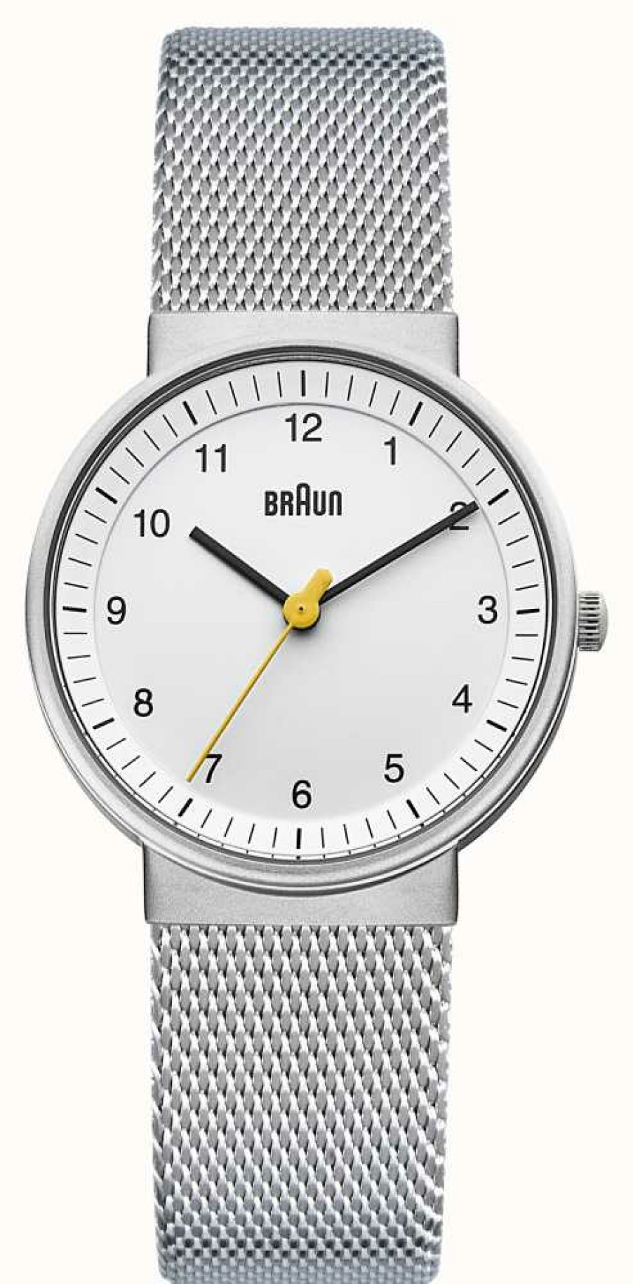 Women'S Braun | Braun Women'S Watch | Stainless Steel Mesh Strap | White Dial