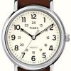 Men'S Timex | Timex Originals Weekender Brown Leather Strap