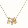 Jewelry James Moore | James Moore 9K White And Yellow Gold Pendant + Chain