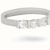 Jewelry James Moore | James Moore Platinum 3 Stone Tension Set Diamond Ring