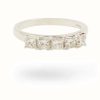 Jewelry James Moore | James Moore 18Ct White Gold 5 Stone Diamond Ring