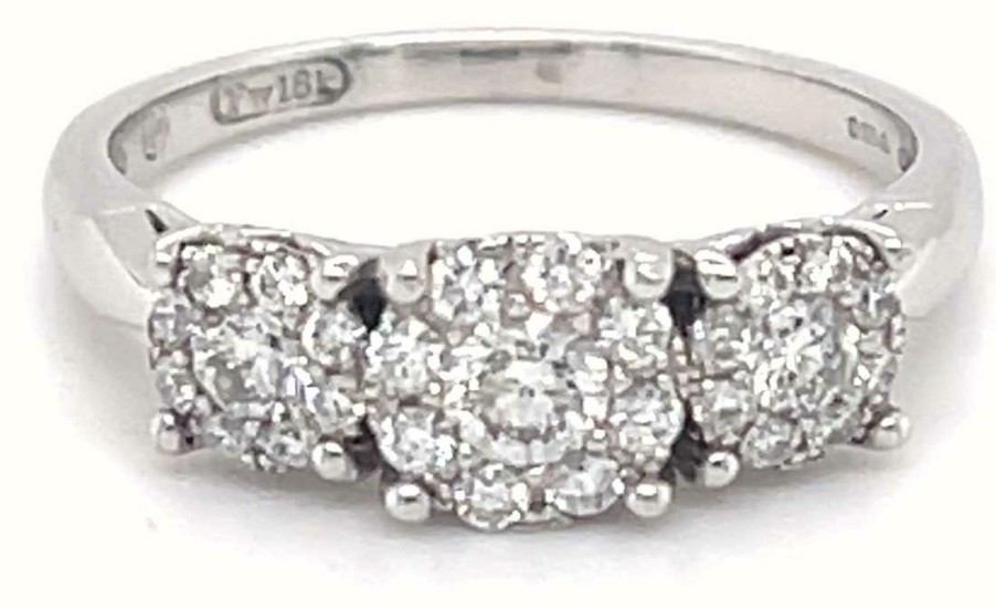 Jewelry James Moore | James Moore 18K White Gold 0.50Ct Diamond Ring