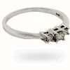 Jewelry James Moore | James Moore 9K W/Gold 0.25Ct 3 Stone Diamond Ring