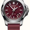 Men'S Victorinox | Victorinox I.N.O.X. Red Rubber Strap Men'S