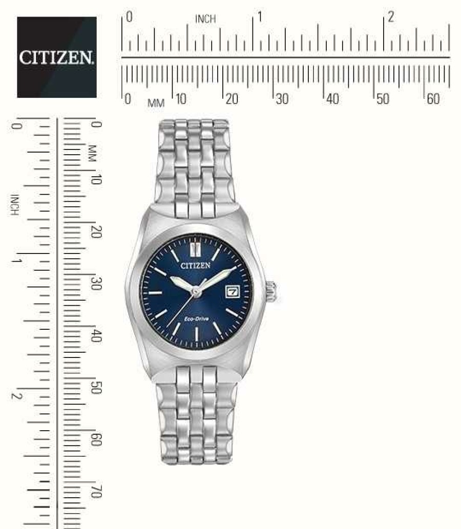 Women'S Citizen | Citizen Women'S Eco Drive Corso Wr100 Dark Blue Dial