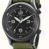 Men'S Elliot Brown | Elliot Brown Men'S Canford Green Nylon Strap Black Dial