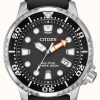 Men'S Citizen | Citizen Eco-Drive Promaster Diver Black Rubber Strap