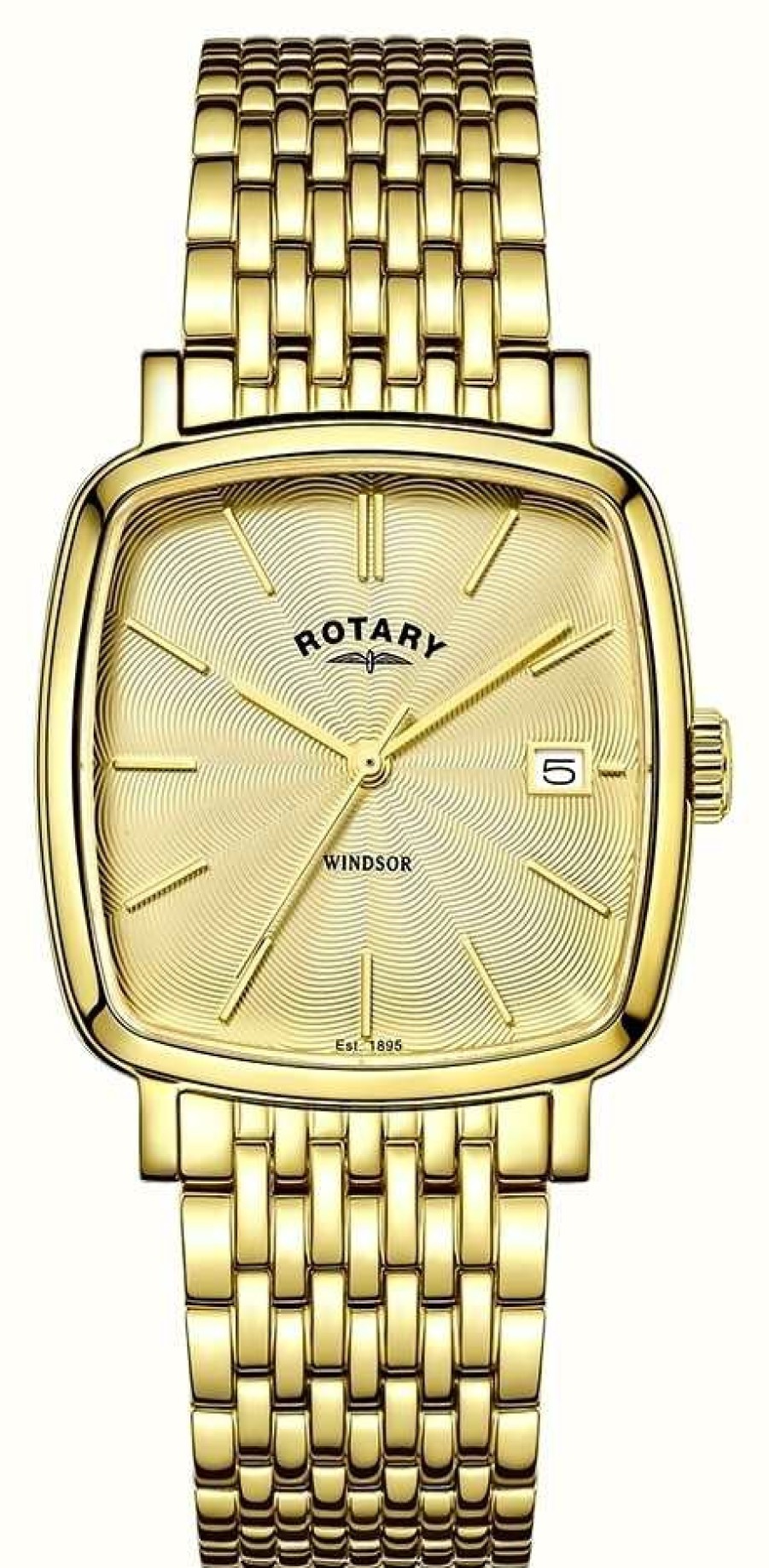 Men'S Rotary | Rotary Men'S Windsor Gold Pvd Plated