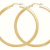 Jewelry James Moore | James Moore Th 9K Yellow Gold Hoop Earrings 40 Mm