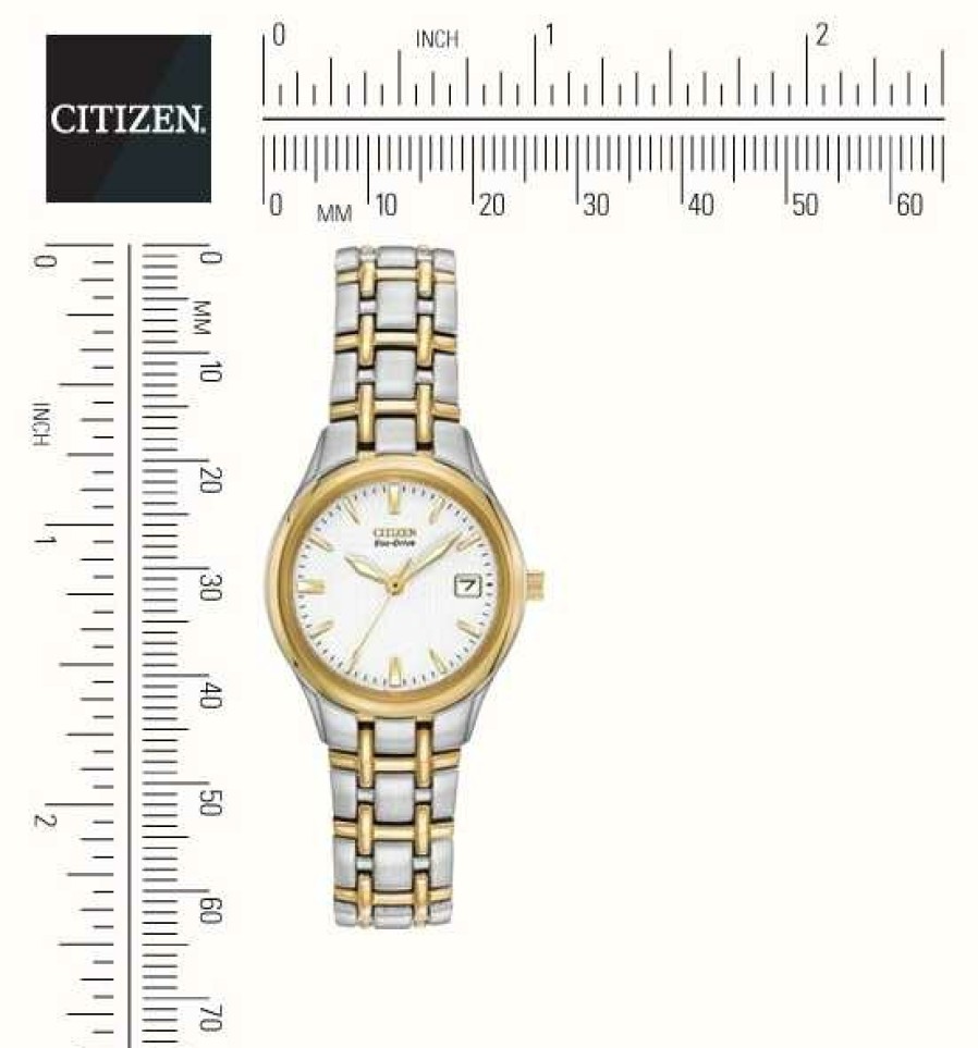 Women'S Citizen | Citizen Silhouette Women'S Two Tone Stainless Steel