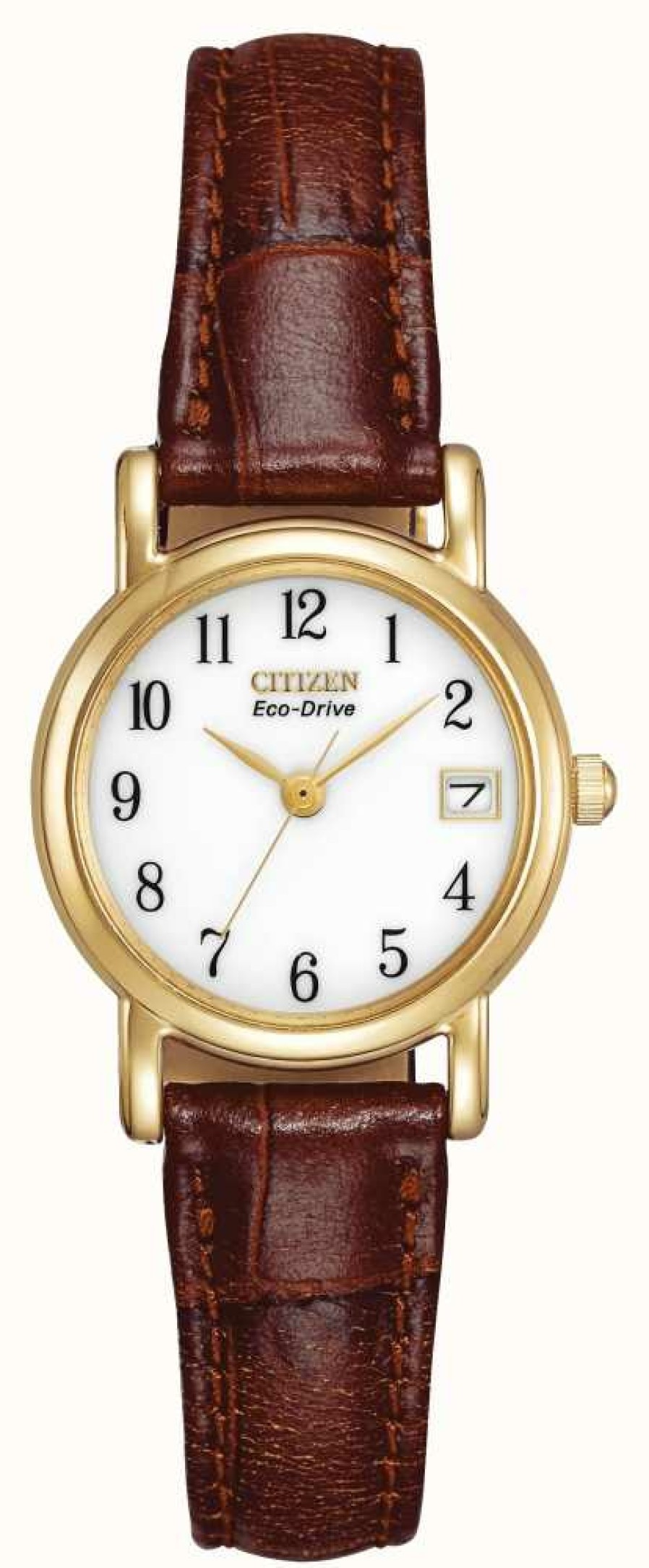 Women'S Citizen | Citizen Women'S Brown Leather Strap Strap Eco-Drive