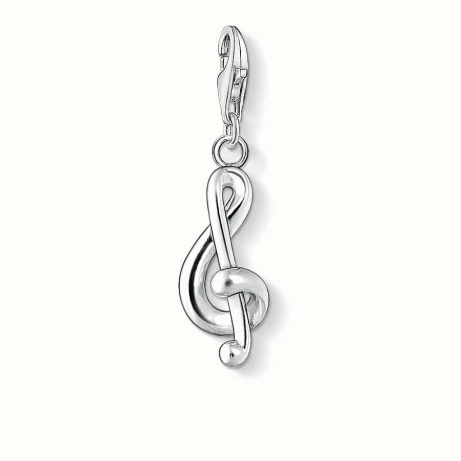 Jewelry Thomas Sabo Jewellery | Thomas Sabo Violin Clef Charm 925 Sterling Silver