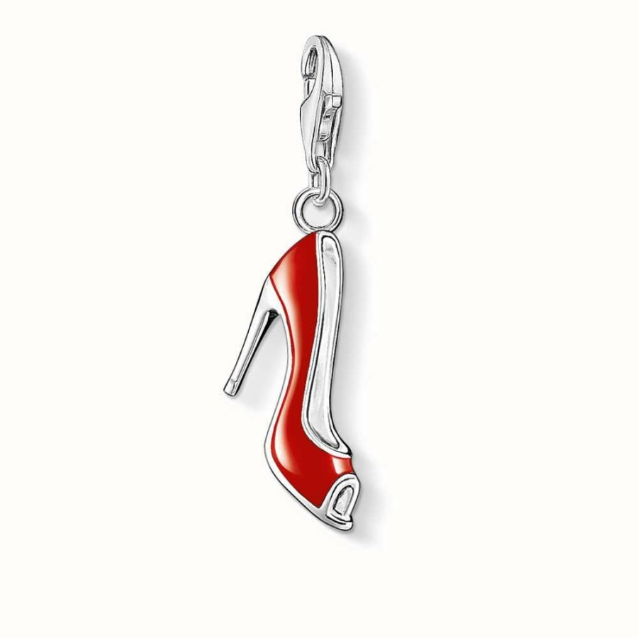 Jewelry Thomas Sabo Jewellery | Thomas Sabo Pumps Charm Red 925 Sterling Silver Cold Enamel