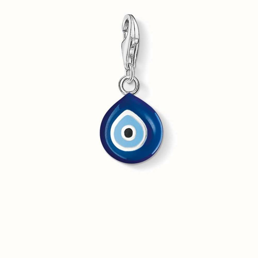 Jewelry Thomas Sabo Jewellery | Thomas Sabo Turkish Eye Charm Blue 925 Sterling Silver Cold Enamel