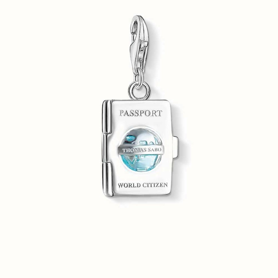 Jewelry Thomas Sabo Jewellery | Thomas Sabo Passport Charm Turquoise 925 Sterling Silver Cold Enamel