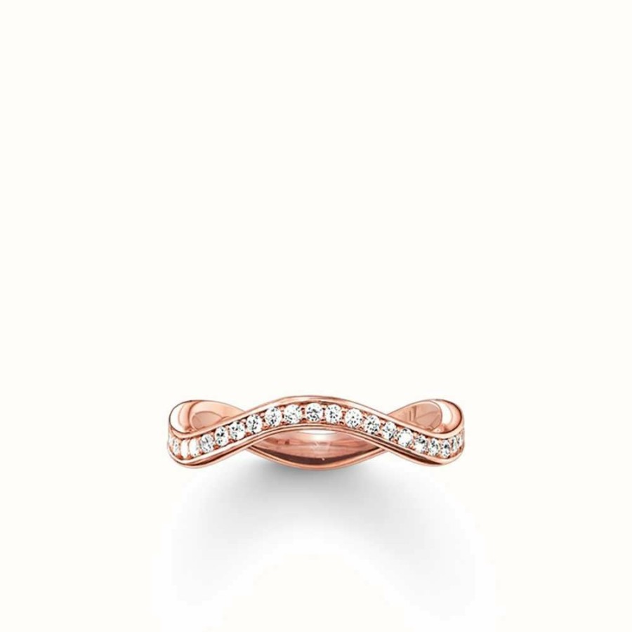 Jewelry Thomas Sabo Jewellery | Thomas Sabo Ring Size 56 Rose Gold Plate C/Z