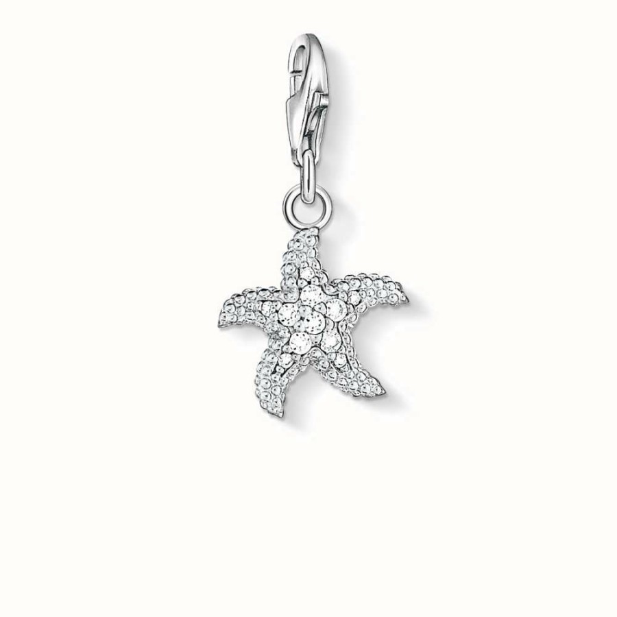 Jewelry Thomas Sabo Jewellery | Thomas Sabo Starfish Charm White 925 Sterling Silver/ Zirconia