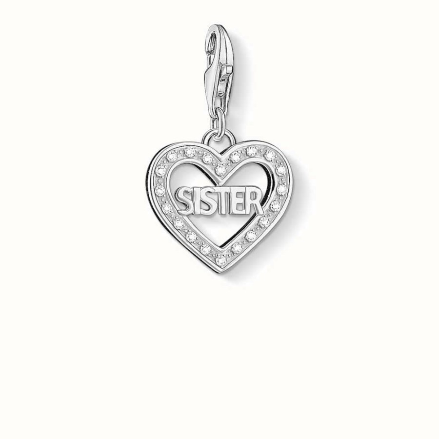 Jewelry Thomas Sabo Jewellery | Thomas Sabo Sister Charm White 925 Sterling Silver/ Zirconia