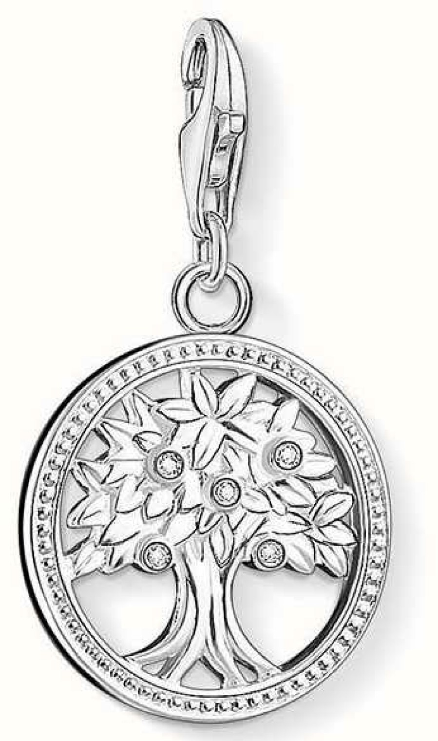 Jewelry Thomas Sabo Jewellery | Thomas Sabo Tree Of Life Charm White 925 Sterling Silver/ Zirconia